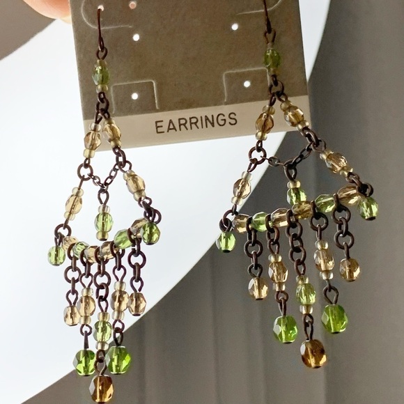 BOHEMIAN GLASS earrings new - Picture 7 of 7